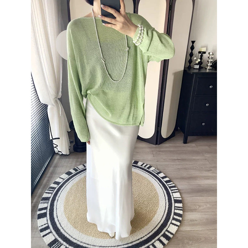 Dame casual sweater med asymmetrisk snit Stilla