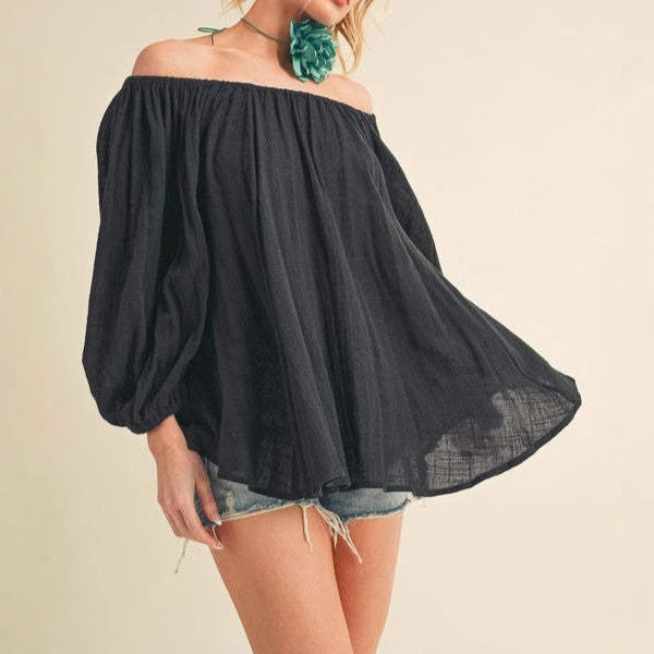 Dame let off shoulder bluse Stilla