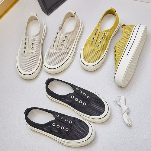 Dame Komfortable Net-sneakers med fashionabelt design Stilla