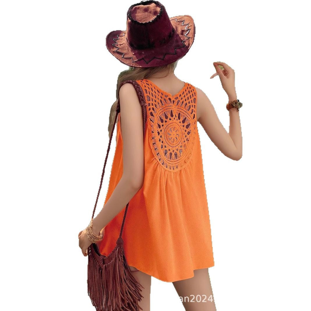 Dame Bohemian Spids-Ryg Tanktop Stilla
