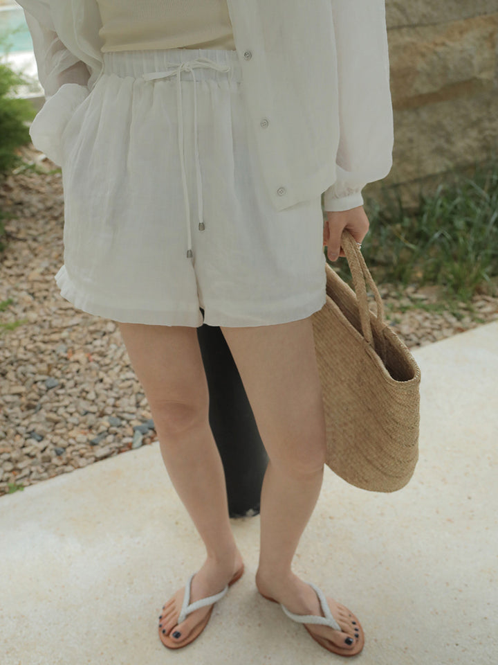 Dame Let Linned-Shorts Stilla