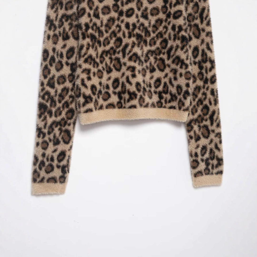 Kvindernes hyggelige pullover i leopardlook Stilla