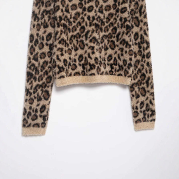 Kvindernes hyggelige pullover i leopardlook Stilla