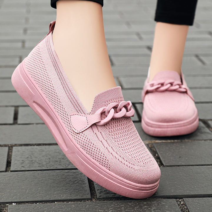 Femme Slip-On Fashion Sneakers med kæde-detalje Stilla