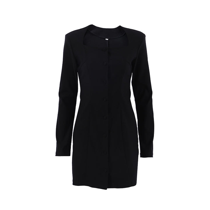 Dame Blazer-kjole med elegant snit og knapdetaljer Stilla