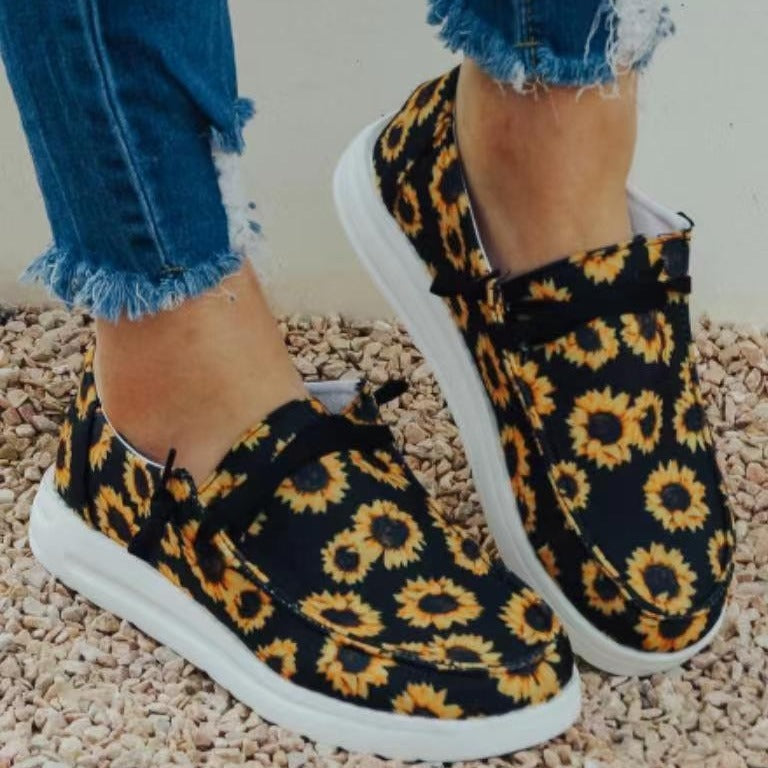 Dame sneakers i stilfuldt etno-design med behagelig sål og fleksibel pasform Stilla