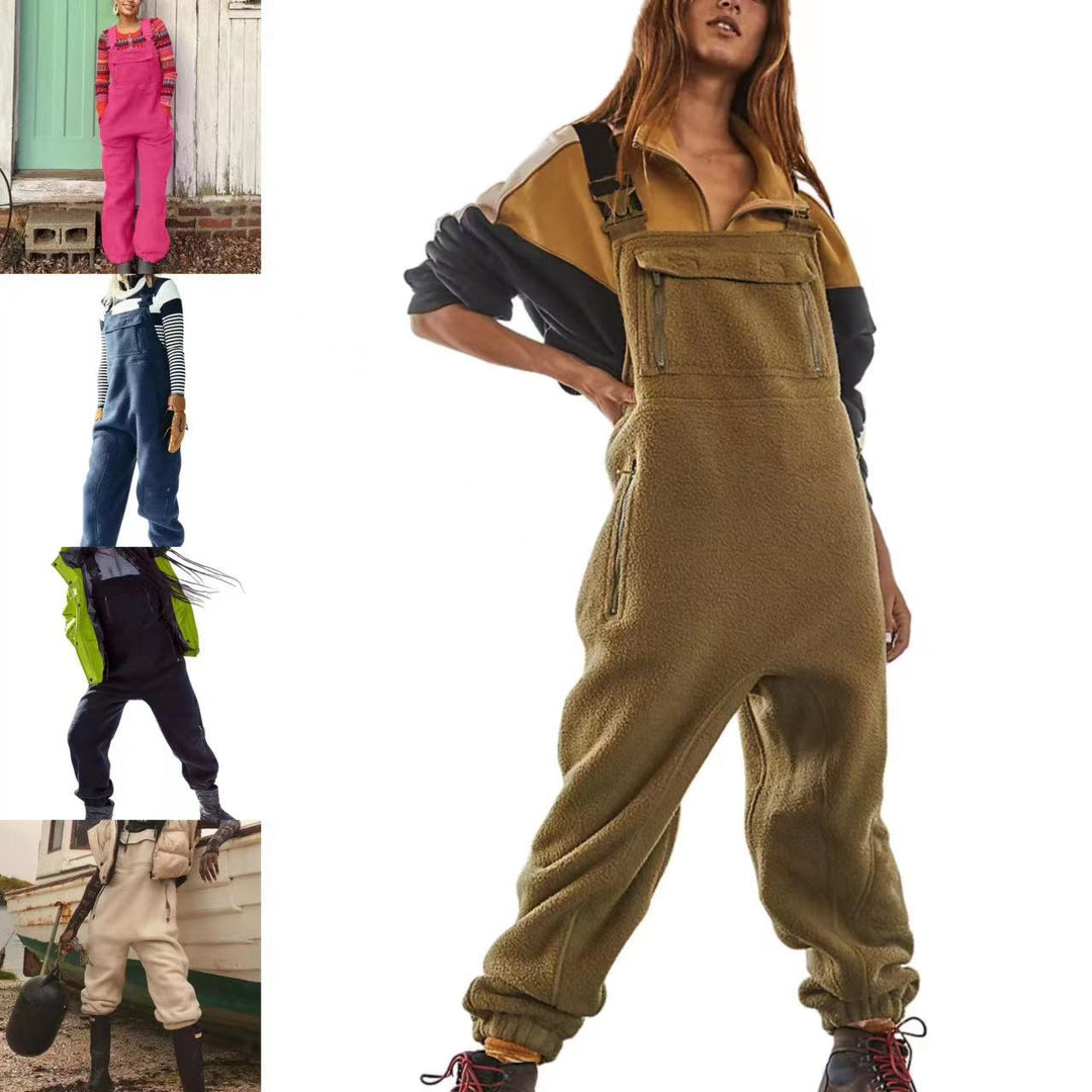 Kvindernes fleece overalls med praktiske lommer og blød inderside Stilla