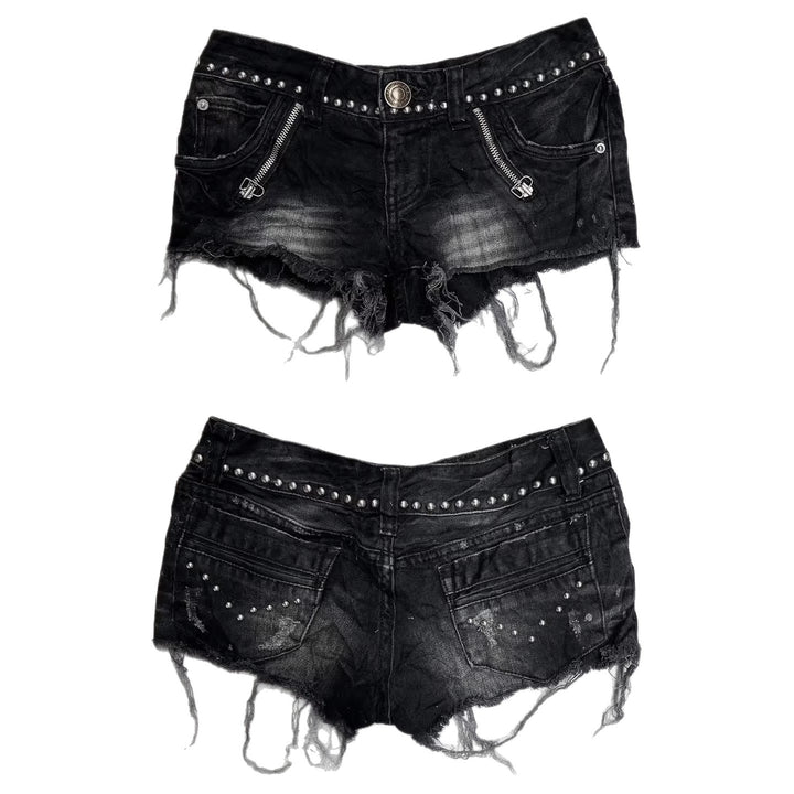 Dame Modeødelagt Denim-Shorts med Nitter Skovae