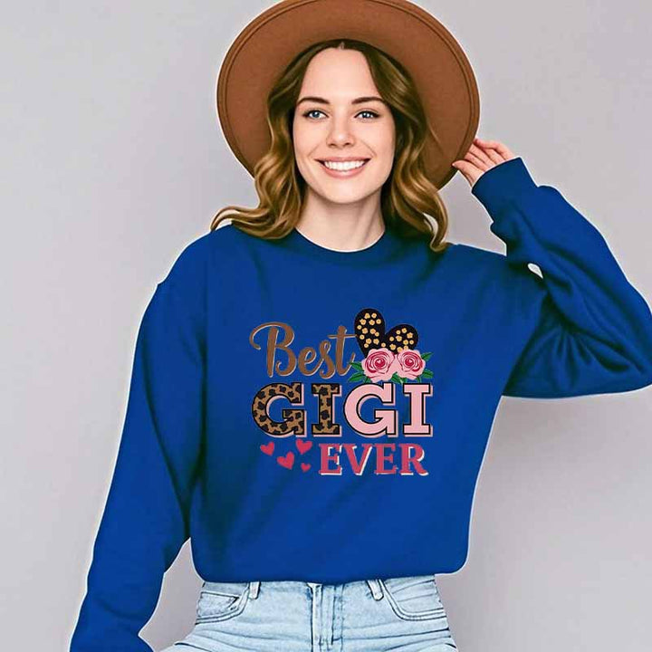 Dame sweatshirt med kreativ Gigi motiv Stilla