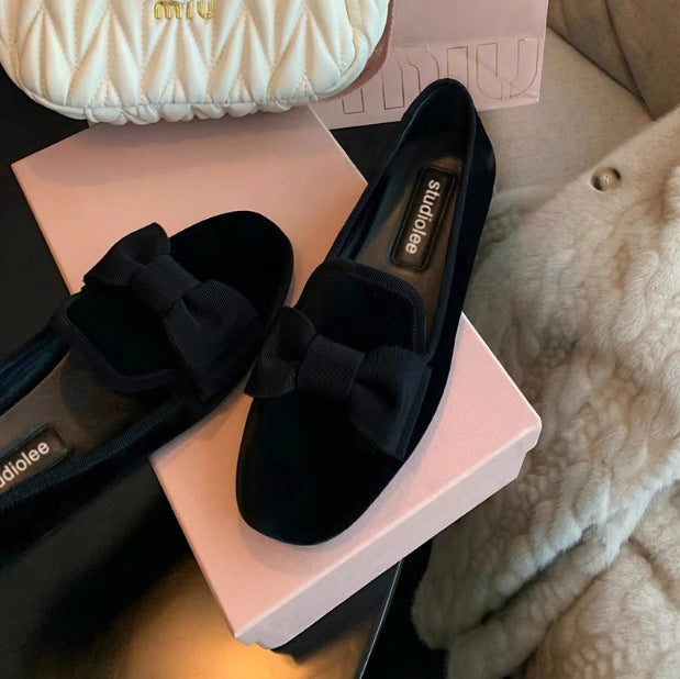 Dame Mokkasiner med elegant sløjfeapplikation Stilla