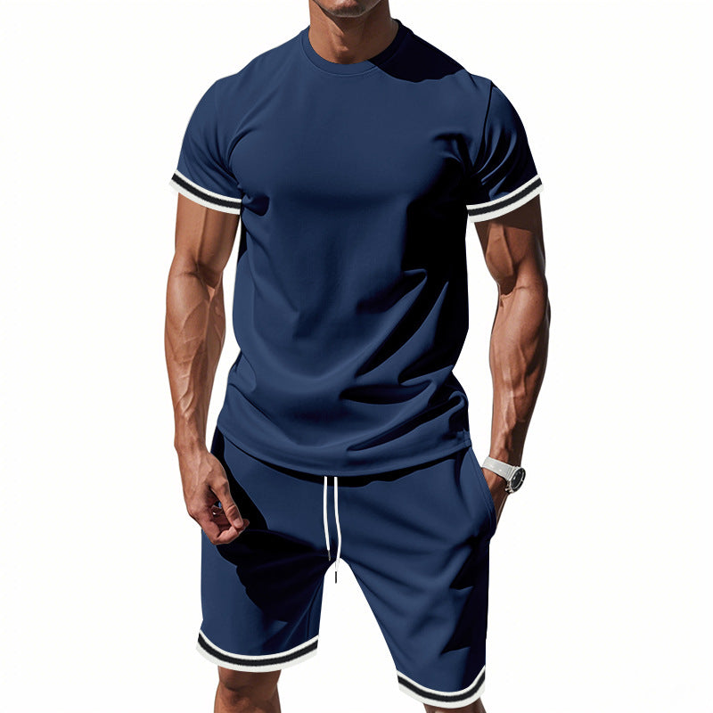 Herre sporty kortærmet outfit med kontrastdetaljer Stilla