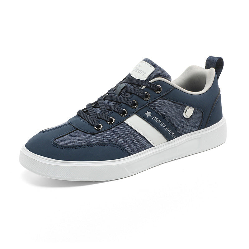 Herren nan urbaner Canvas- og kunstlæder-sneakers med polstret indgang og profileret gummisål Skovae