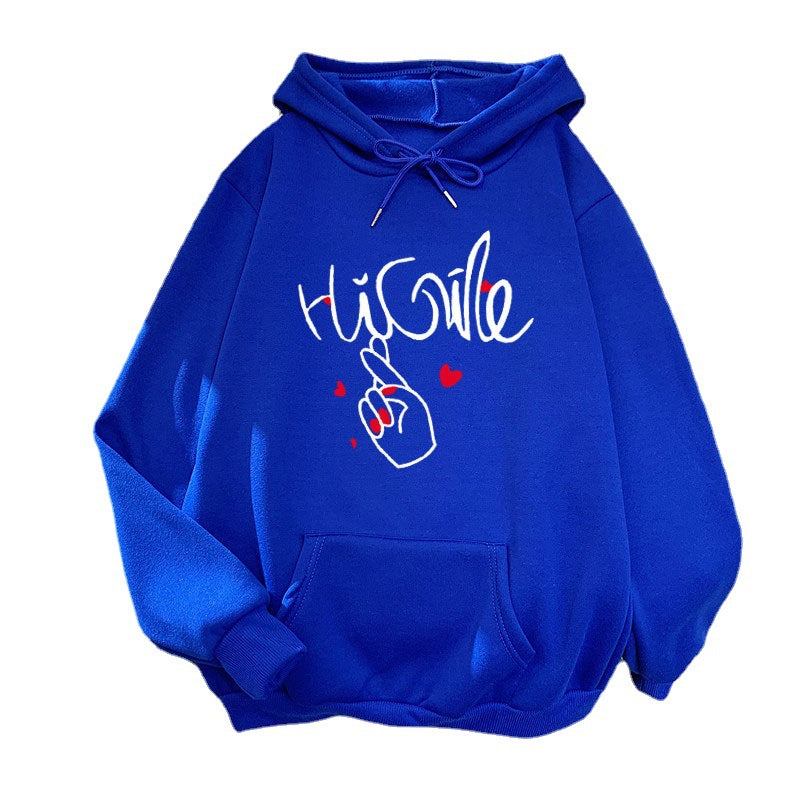 Dame hoodie med kreativt grafisk design Skovae