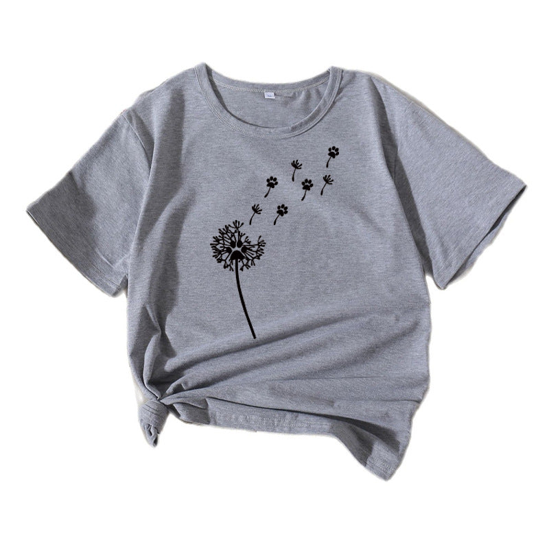 Kvinder kunstnerisk mælkebøtte grafik T-shirt Stilla