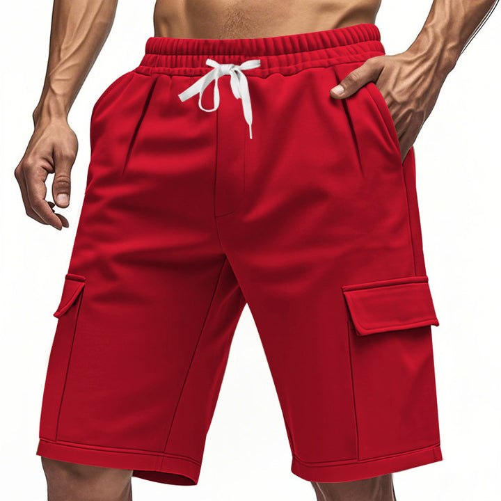 Herrer sporty cargo shorts med elastisk talje og sidelommer Stilla