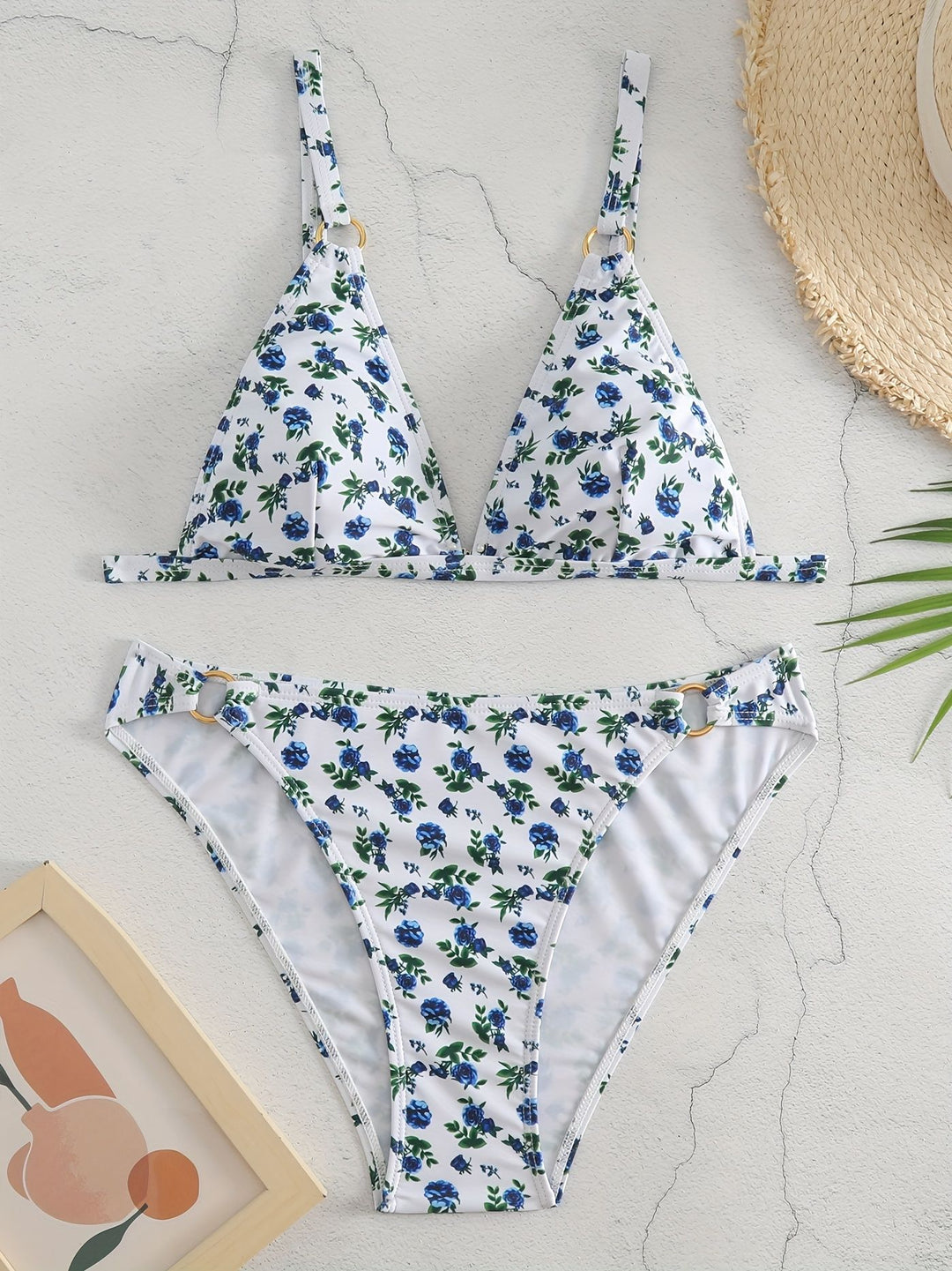 Dame triangelbikini med luksuriøse detaljer Skovae