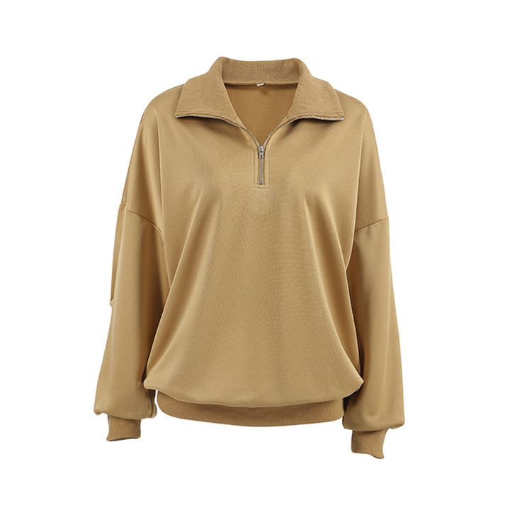 Damer afslappet hoodie med gennemgående lynlås og oversized snit Stilla