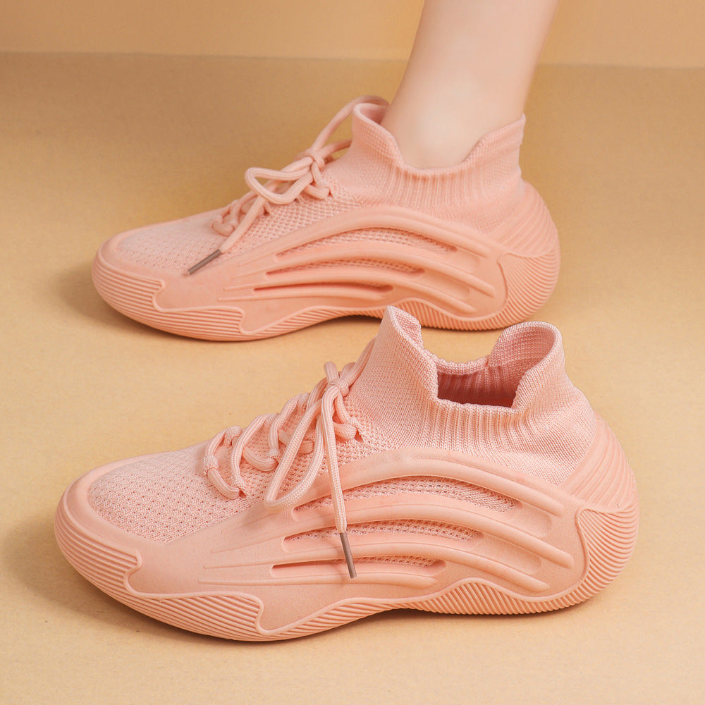 Dame Sporty High-Performance Sneakers med fleksibel strikoverdel og skridsikker sål Stilla