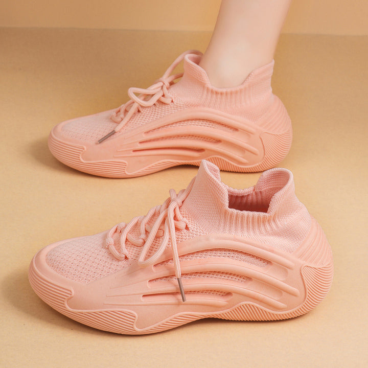 Dame Sporty High-Performance Sneakers med fleksibel strikoverdel og skridsikker sål Stilla