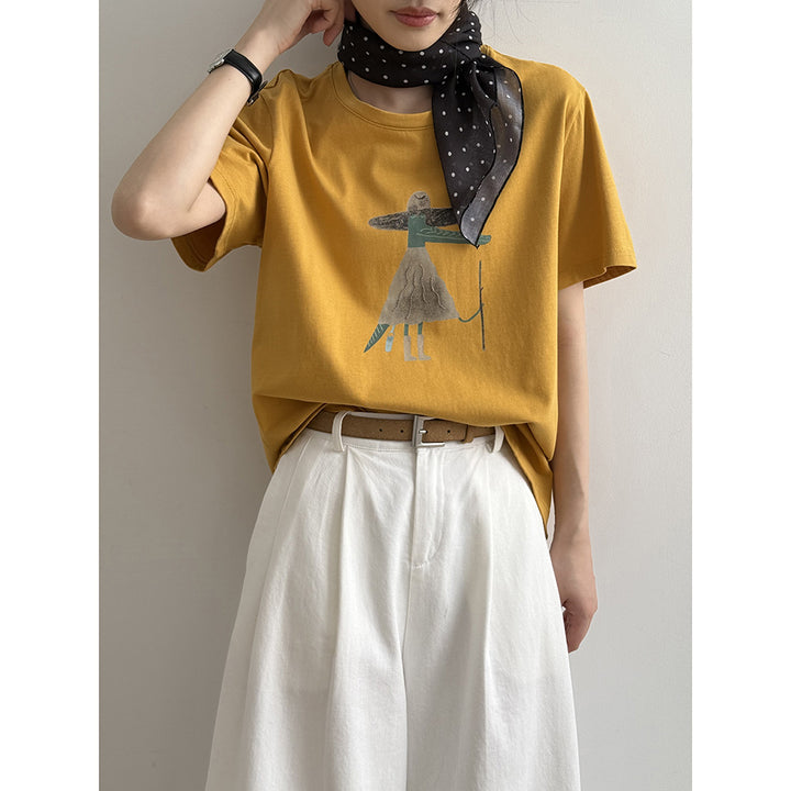 Damer Kunstfærdigt designet T-shirt Stilla