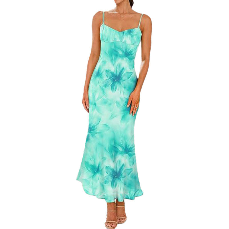Damer Elegant Maxi Kjole med Finne Stropper og Legesyg Gradient Stilla