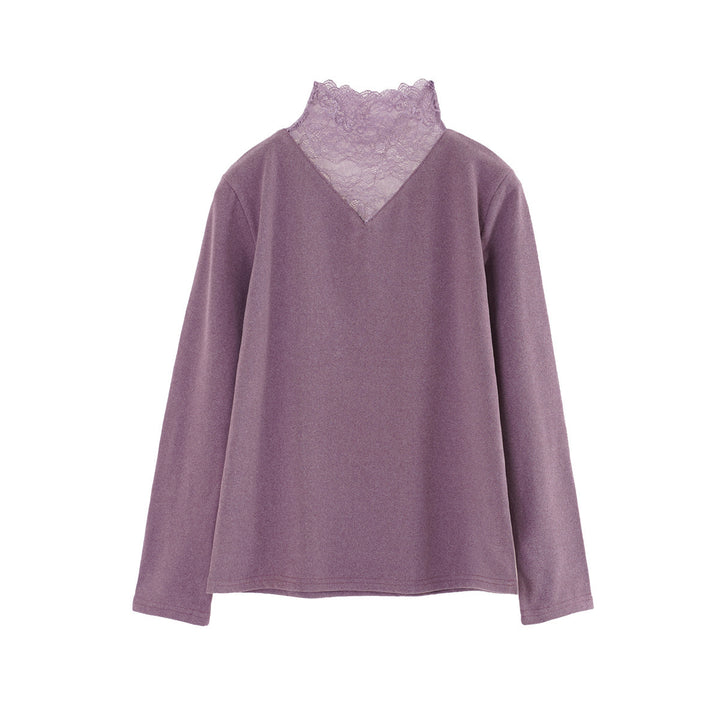 Dame skjorte med elegante blonde detaljer Stilla