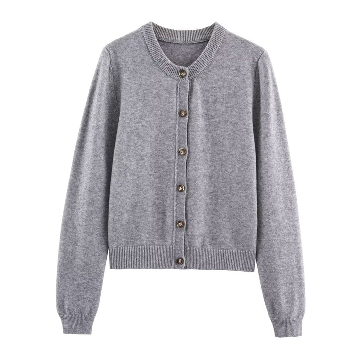 Damer elegant strikjakke med knapper Stilla