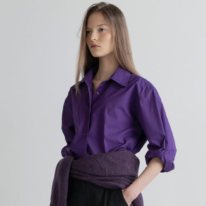 Dame Elegant Skjorte med oversized snit og moderne detaljer Stilla