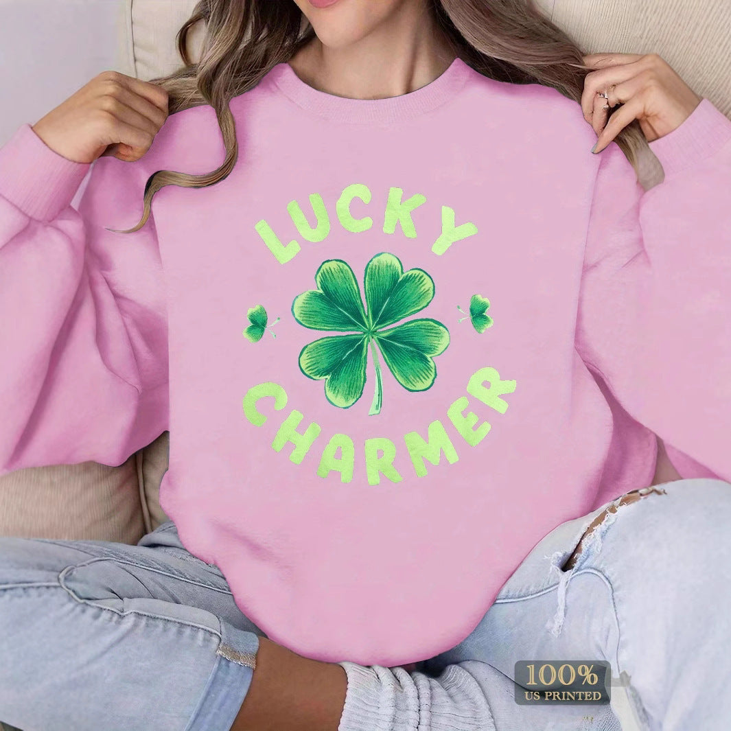 Kvinders sweatshirt med motiverende print og afslappet pasform Skovae