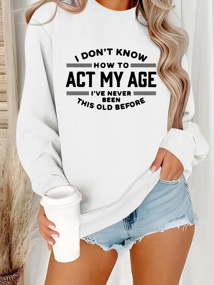 Kvinders sweatshirt med humoristisk print og afslappet pasform Stilla