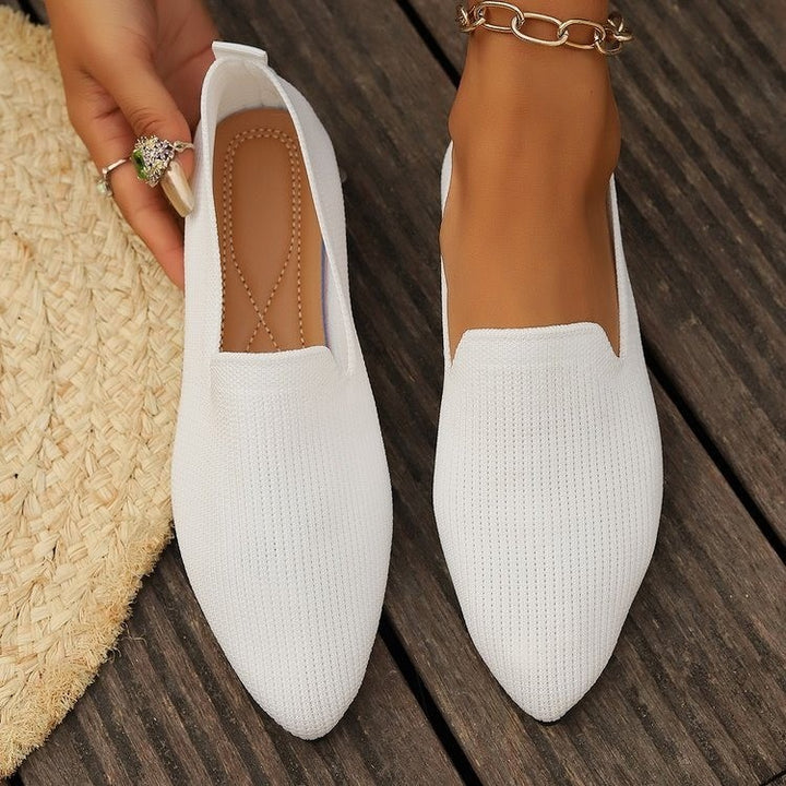 Dame Komfortable Slip-On Ballerinas lavet af åndbart materiale med elastisk sål Stilla