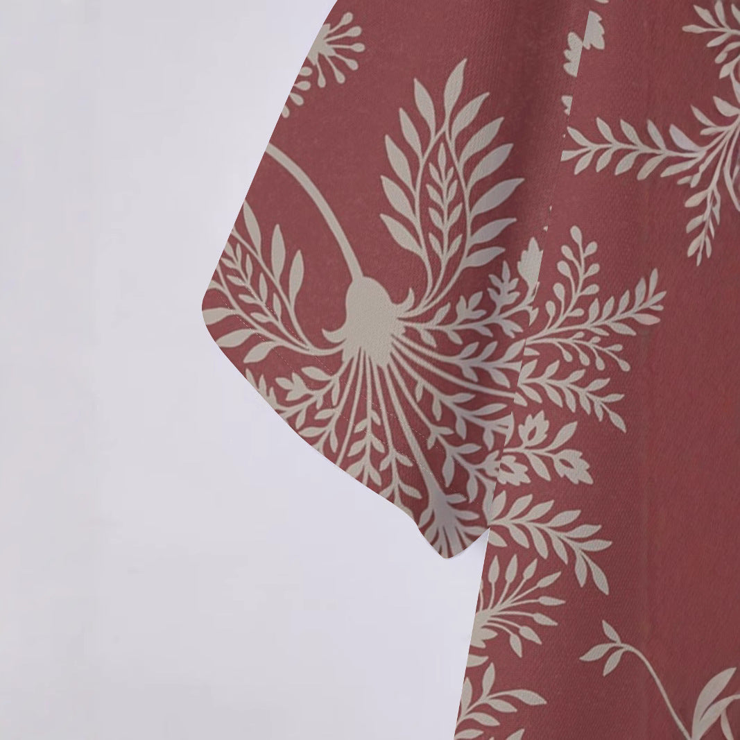 Herrer kortærmet poloshirt med detaljeret blomster mønster og åndbare egenskaber Stilla