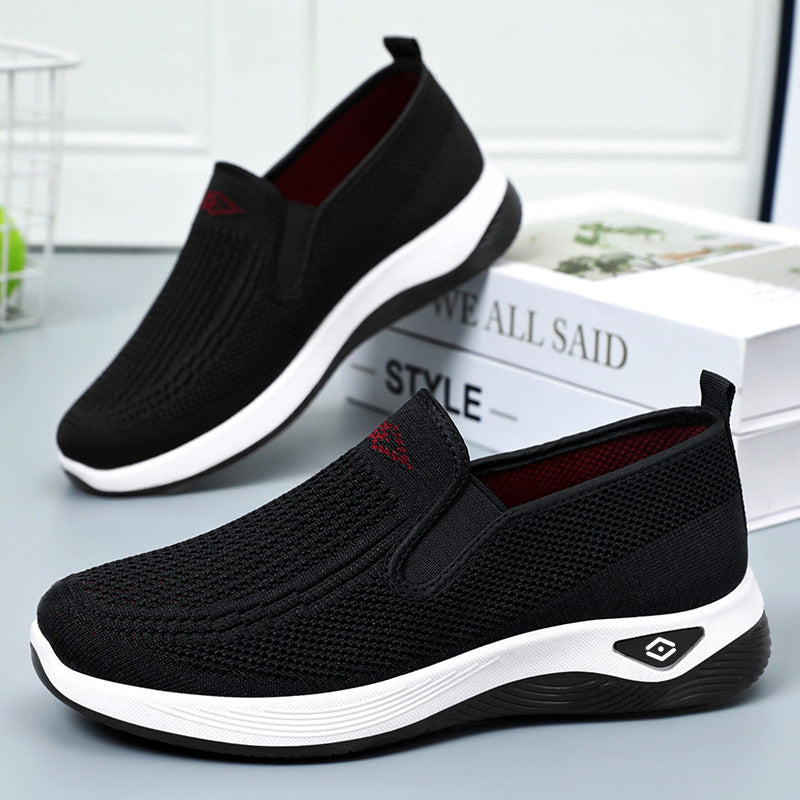Dame Åndbare Fritidssko med elastisk Slip-On Design og komfortabel Sål Stilla