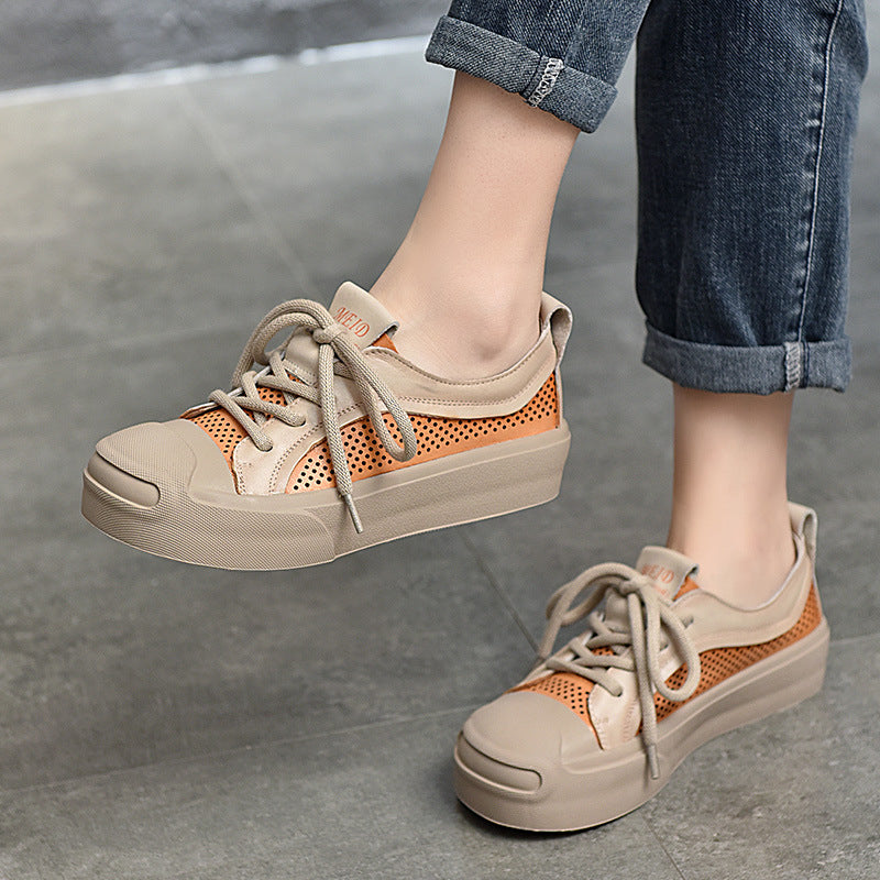Dame Åndbare Sneakers med perforeret overfladestruktur og fleksibelt design Stilla