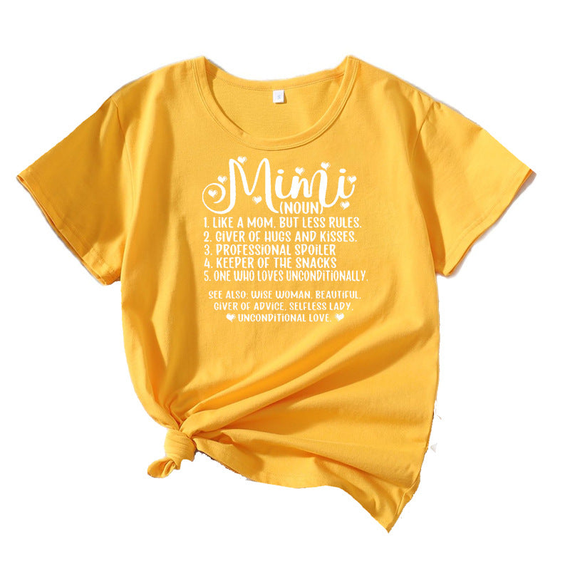 Dame Casual Definition Grafik T-shirt Stilla