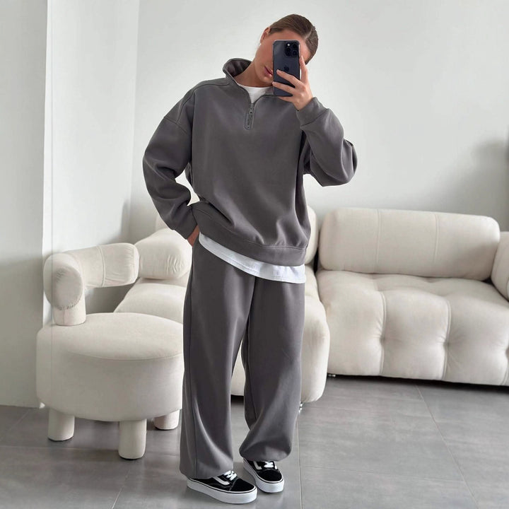 Kvinder casual fleece top og komfortable joggingbukser sæt Skovae