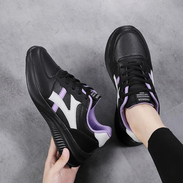 Dame nan mode Plateau-City-sneaker med ekstra blødt polstret fodseng, stødabsorberende mellemsål og sporty sideapplikation Skovae