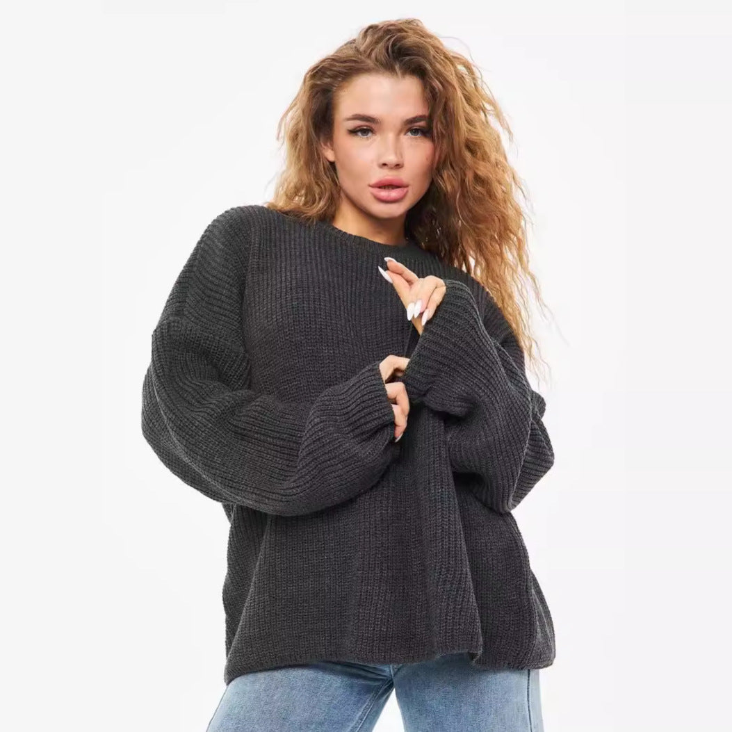 Dame Grovstrik Pullover Stilla