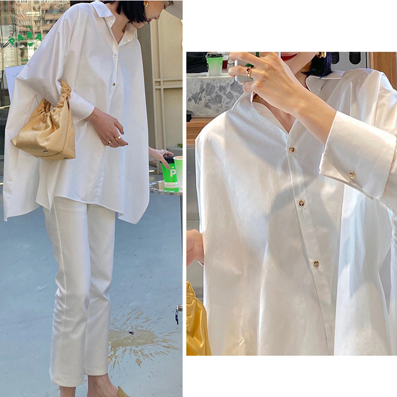 Damer asymmetrisk overshirt med afslappet pasform Stilla