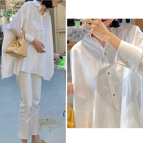 Damer asymmetrisk overshirt med afslappet pasform Stilla