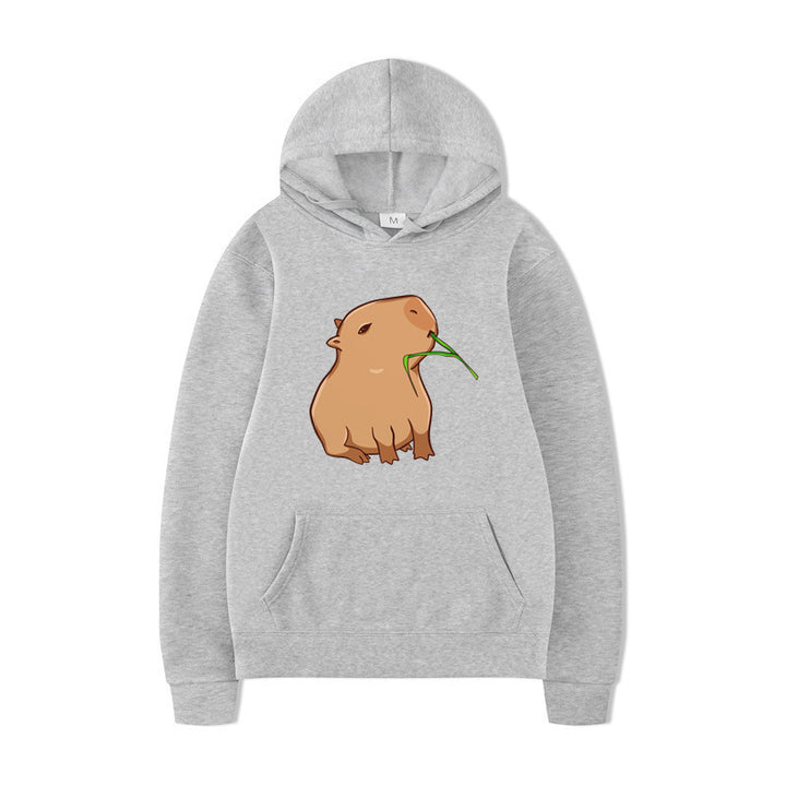 Kvinders hoodie med sjovt dyre design og behagelig pasform Skovae