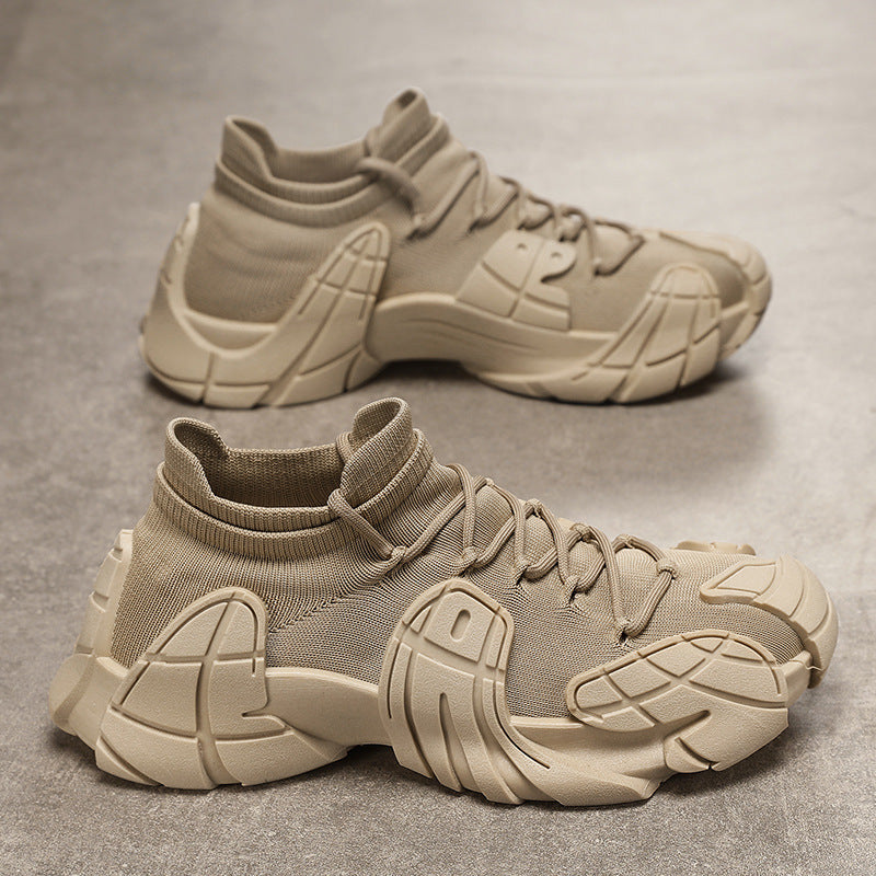 Herrer futuristiske sneakers med sok-lignende design og skridsikker sål Stilla