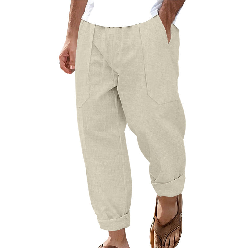 Herrer afslappet cargo-buxer med dybe lommer og relaxed fit Stilla