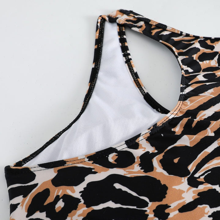Dame Sport Tankini-sæt med dyreprint og højt skåret trusse Stilla