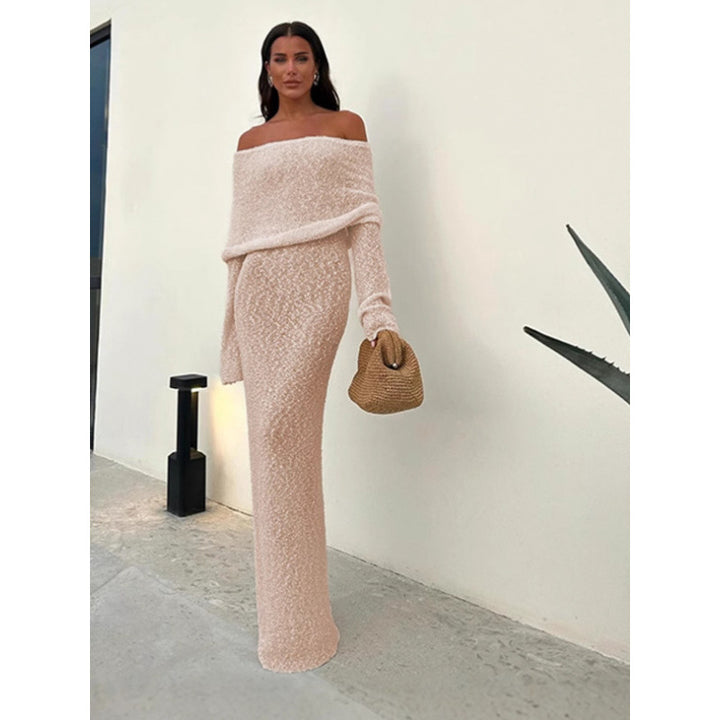 Damer Off-Shoulder Pullover Kjole Stilla
