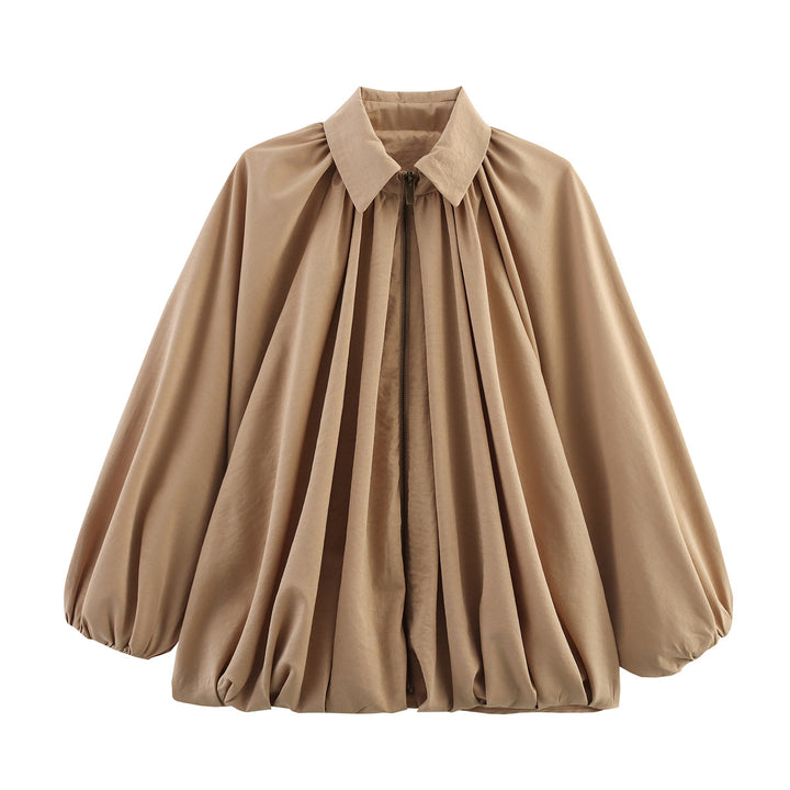 Dame let oversized bluse med ruffles design Stilla