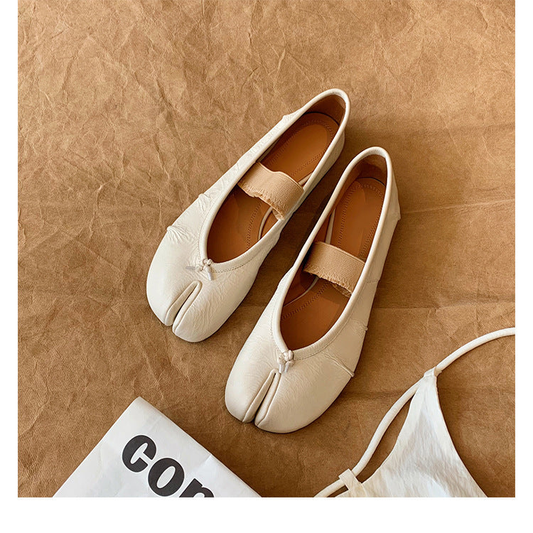 Damer Styliske Ballerina Flats med Unik Udsnit Design Stilla