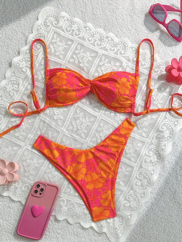 Dame Floral Bikini-Sæt Skovae