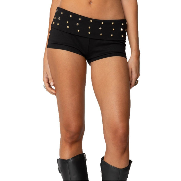 Dame modische shorts med glitrende accenter Skovae