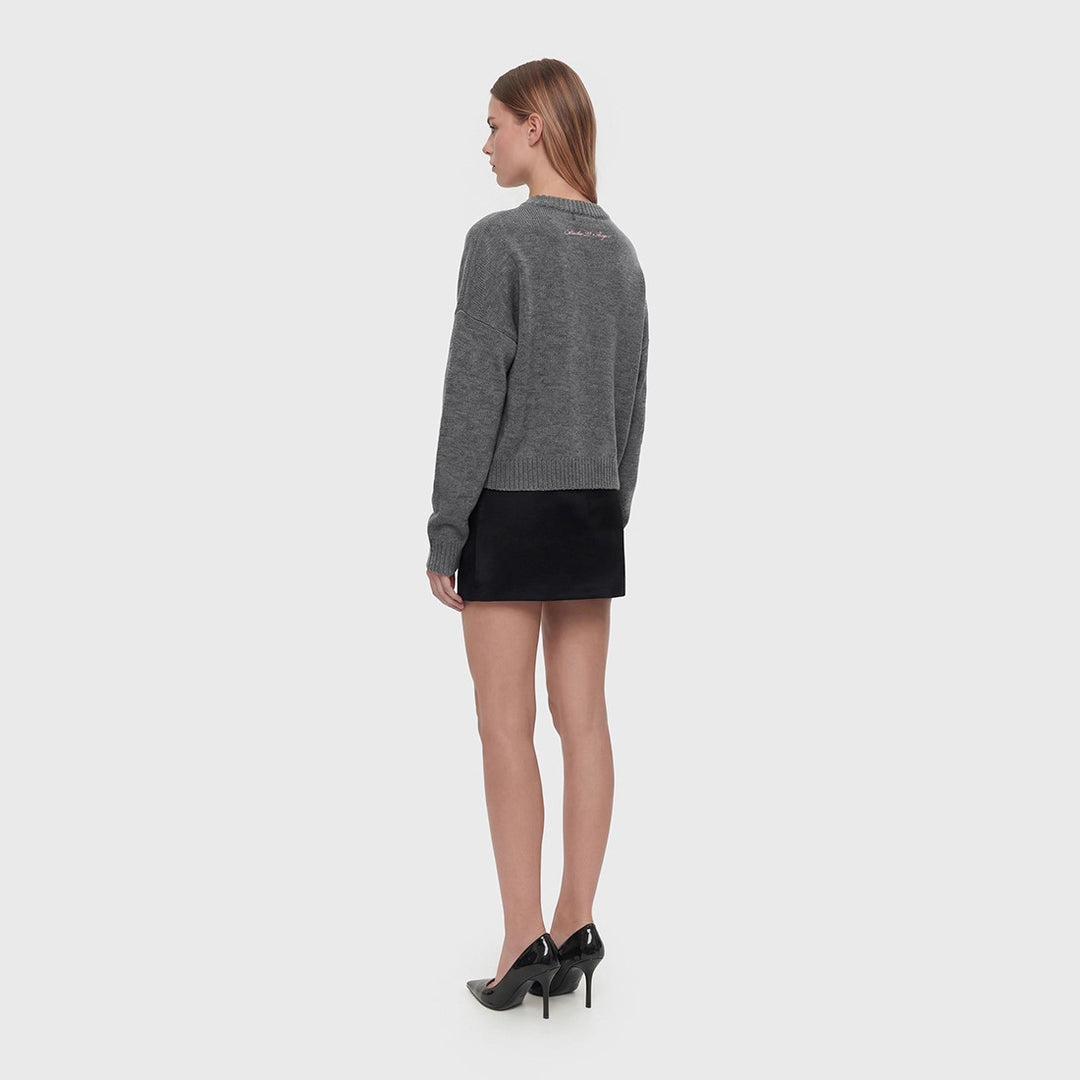 Kvinders sweater med iøjnefaldende sløjfemotiv og komfortabel pasform Stilla